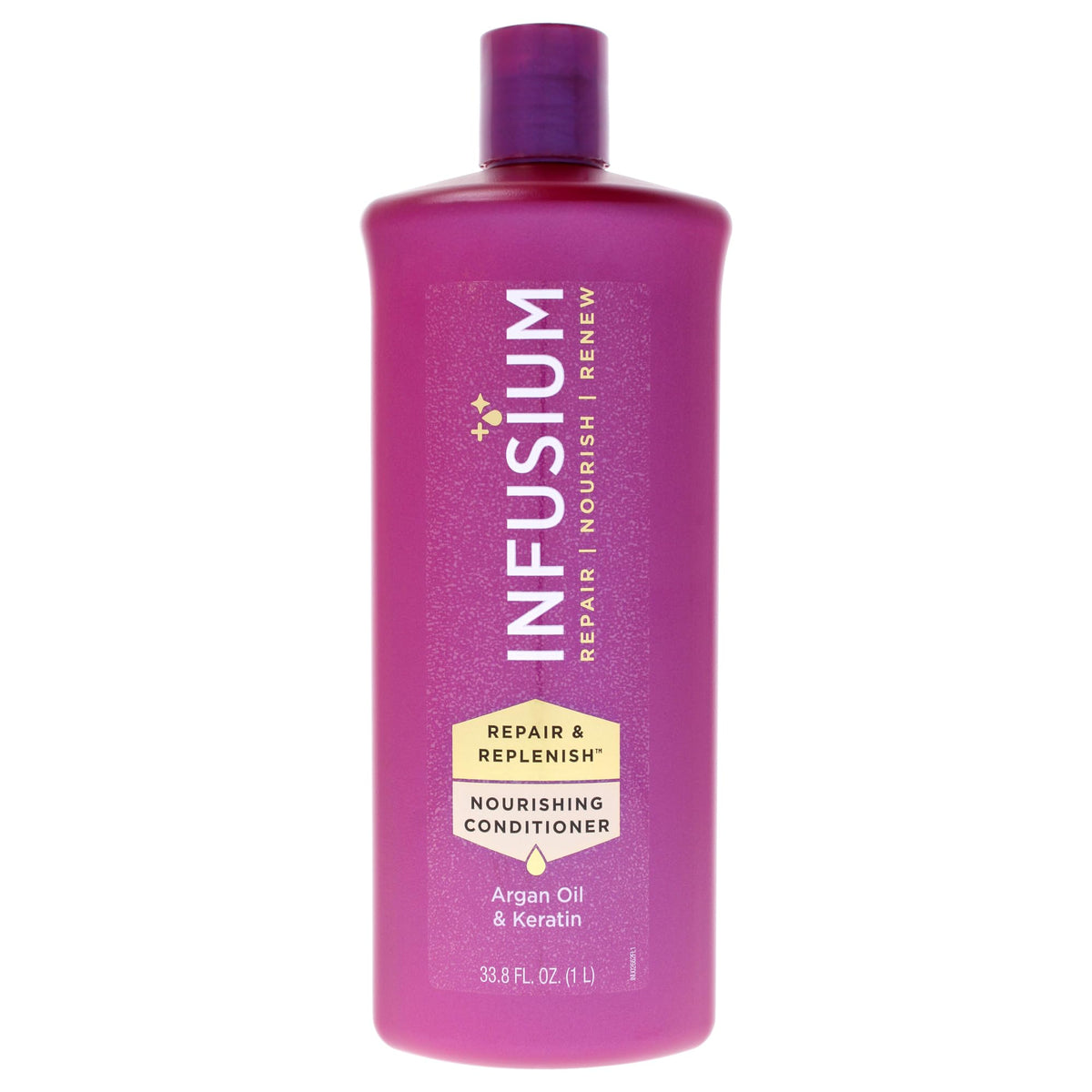 Infusium front packaging 33.8 oz showing label and benefit for repaired hair