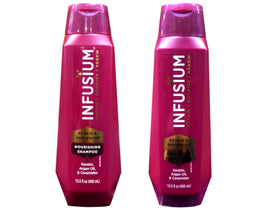 Infusium front packaging duo showing both bottles and clear benefits