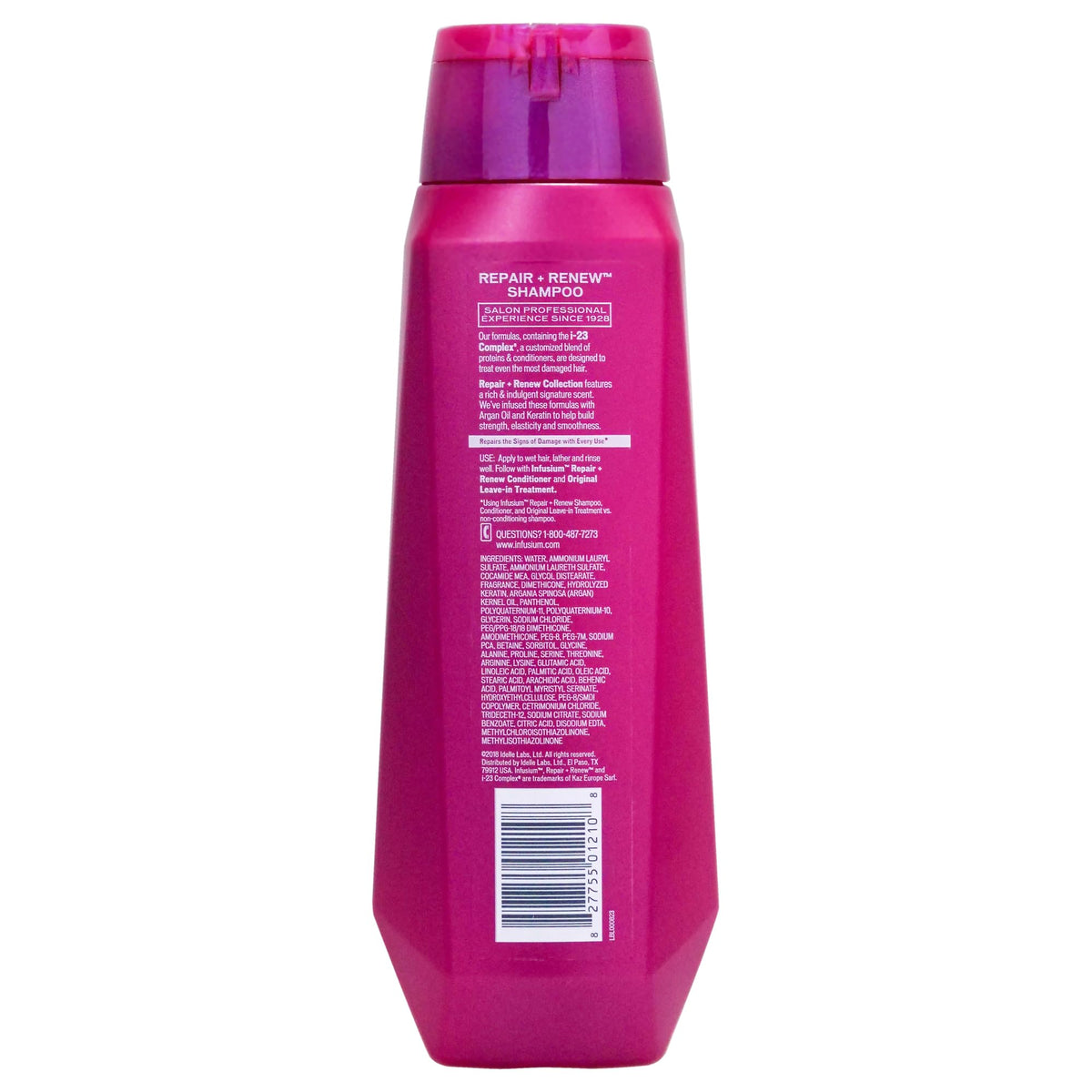 Infusium shampoo lather in hand demonstrating creamy texture and gentle cleansing benefit