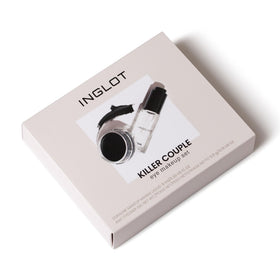 Inglot front packaging of Duraline and AMC Eyeliner Gel set, professional kit benefit