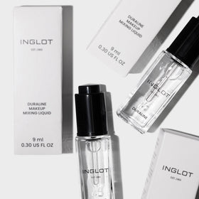 Inglot Duraline used to apply sharp liquid eyeliner for long-lasting wear