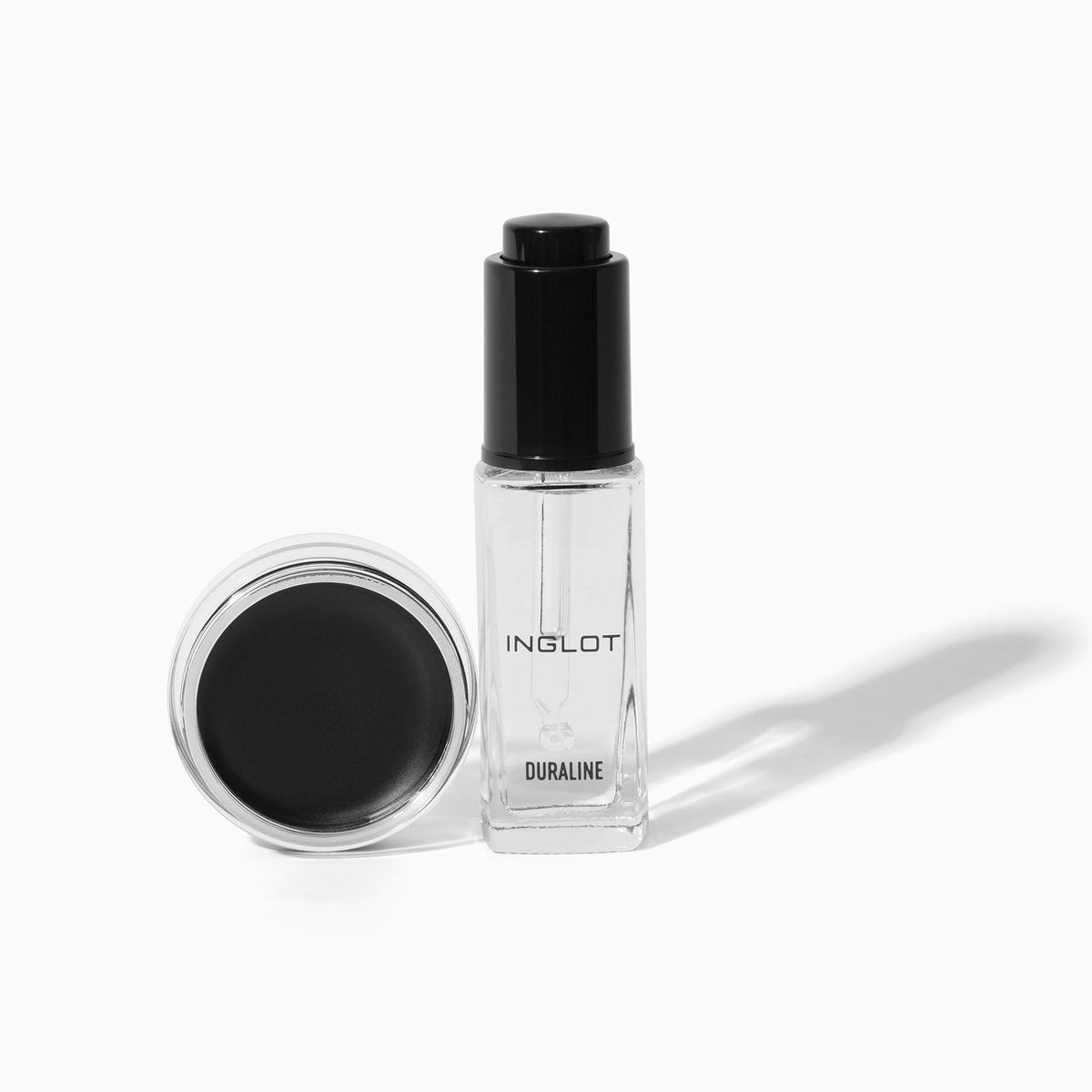 Inglot eye set beside coin showing compact size and travel-friendly convenience