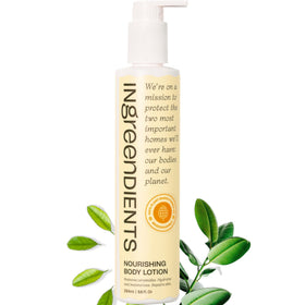 Ingreendients front bottle showing clean label and recycled packaging benefit