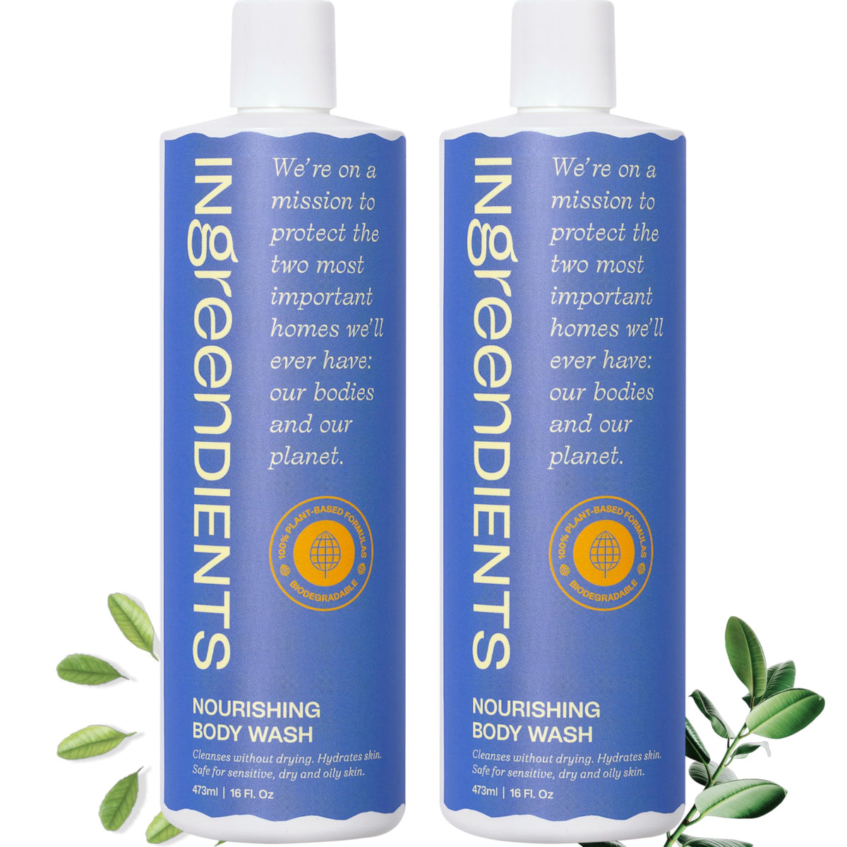 Ingreendients front packaging showing bottles and label benefits