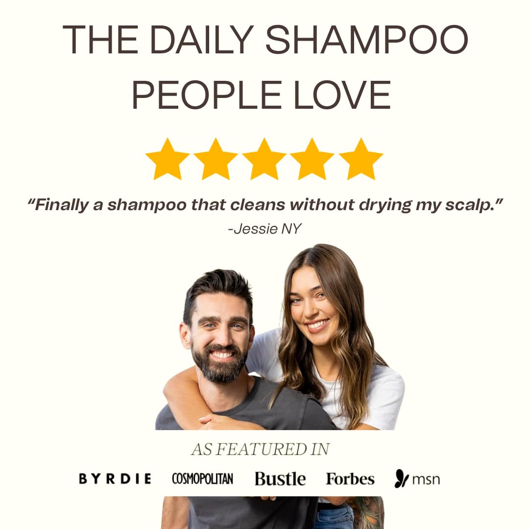 Ingreendients shampoo applied to wet hair showing smooth rinseability