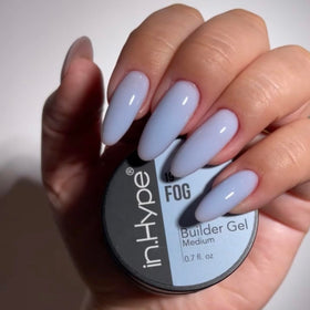 IN.HYPE gel being sculpted on nail form demonstrating easy shaping benefit