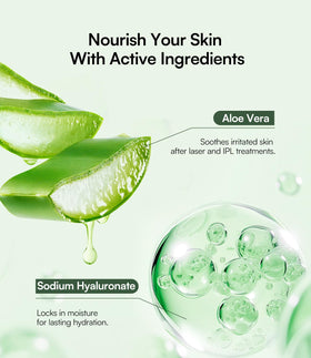 INIA conductive gel clear lightweight texture close-up demonstrating smooth glide and quick absorption