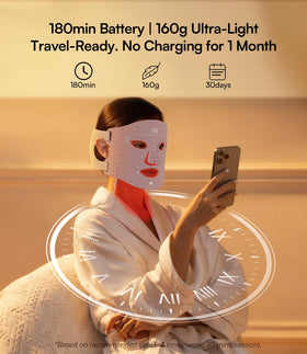 INIA mask held in hand to show compact scale and portable convenience