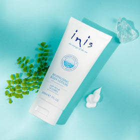 Inis showing lotion texture close-up demonstrating lightweight hydration