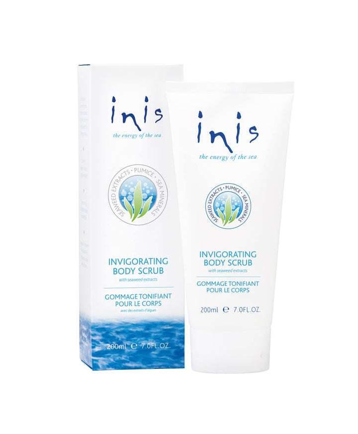 Inis jar front packaging showing brand and scent for a refreshing benefit