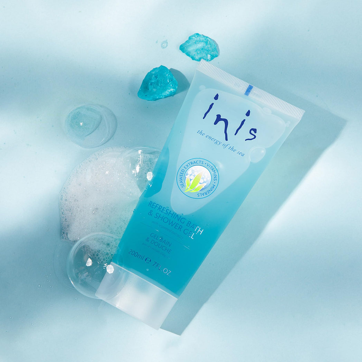 Inis seaweed and minerals display highlighting natural hydration benefit