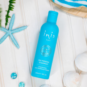 Inis seaweed and argan oil ingredients flatlay showing nourishing minerals