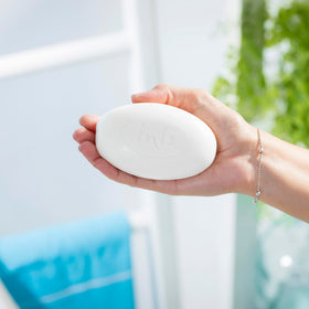 Inis soap bar side profile texture highlighting dense triple-milled durability