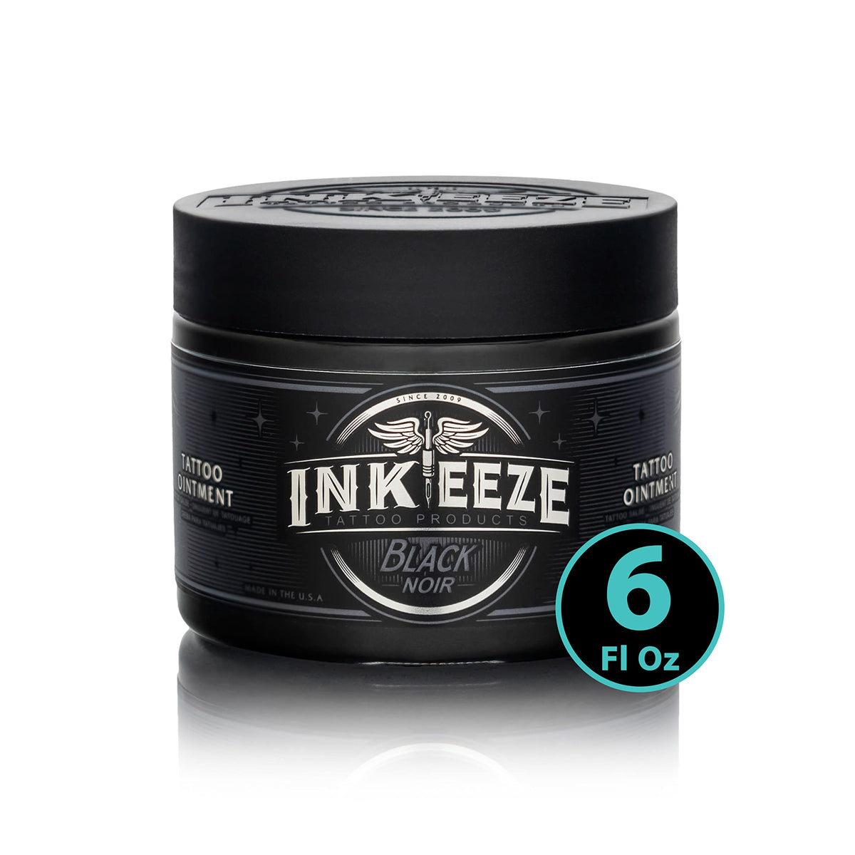 INK-EEZE front jar view showing branding and benefits