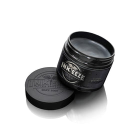 INK-EEZE open jar texture showing spreadable petroleum-free balm