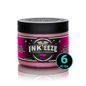INK-EEZE front jar view showing label and 6oz size, professional-friendly packaging benefit