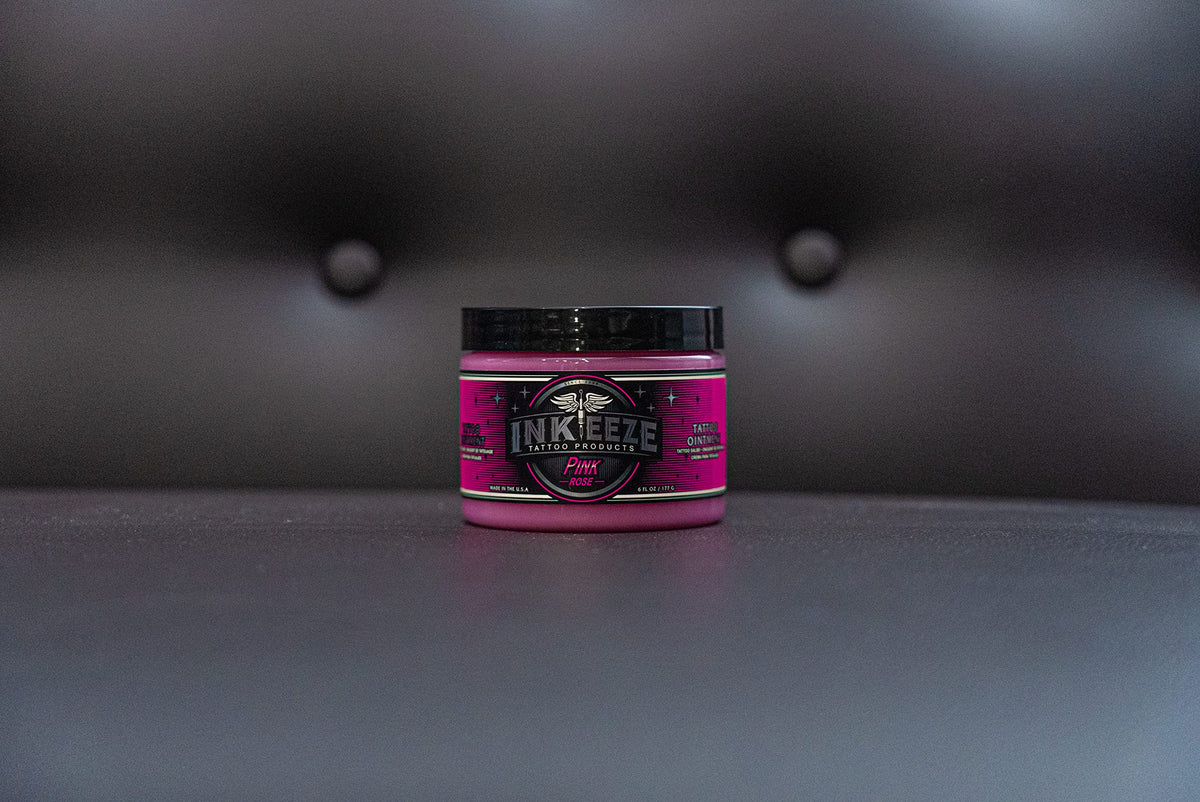 INK-EEZE lifestyle shot with bubble gum scent imagery conveying pleasant fragrance benefit