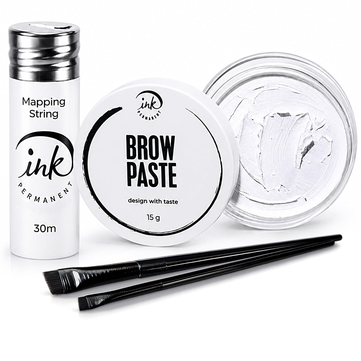 Ink Permanent front packaging showing full brow mapping kit for professional use