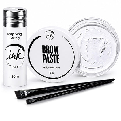 Ink Permanent front packaging showing full brow mapping kit for professional use