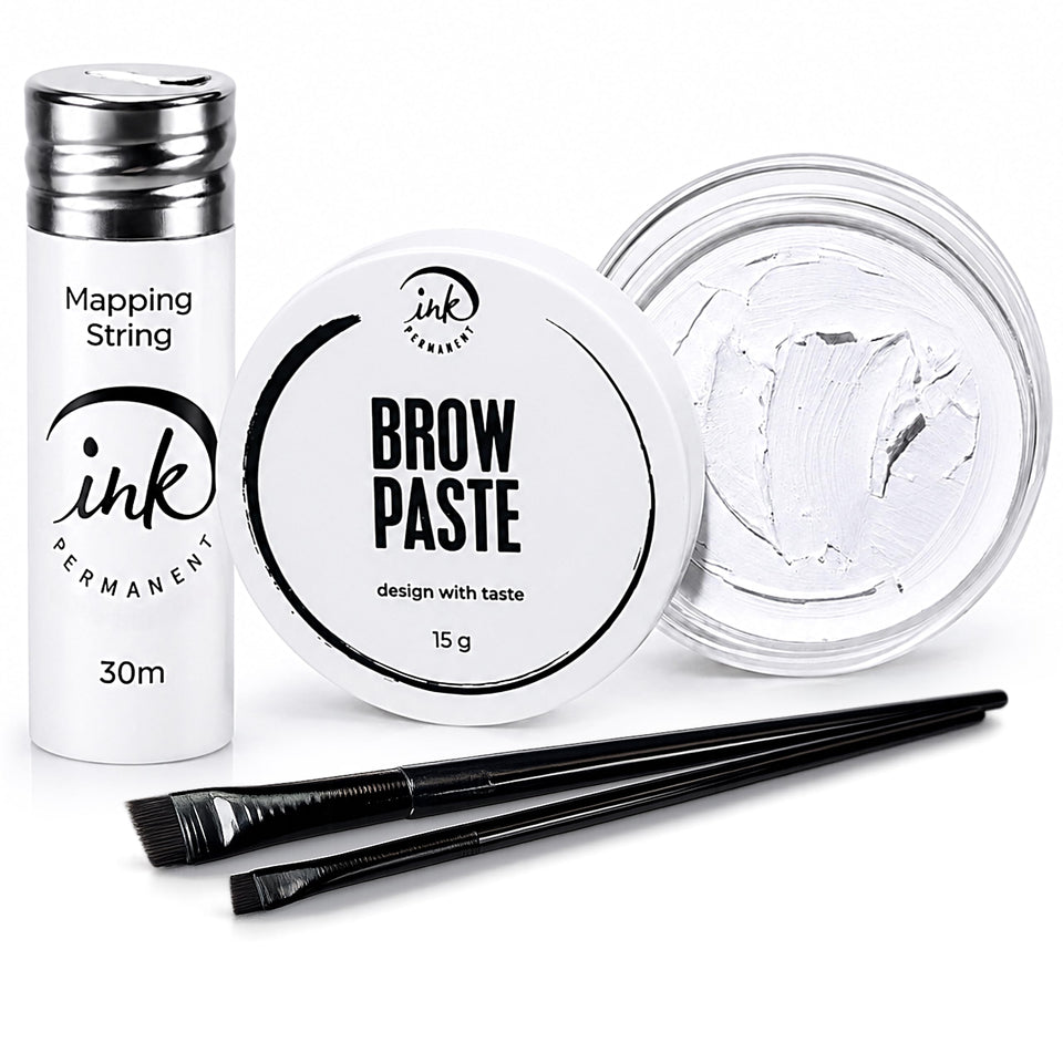 Ink Permanent front packaging showing full brow mapping kit for professional use