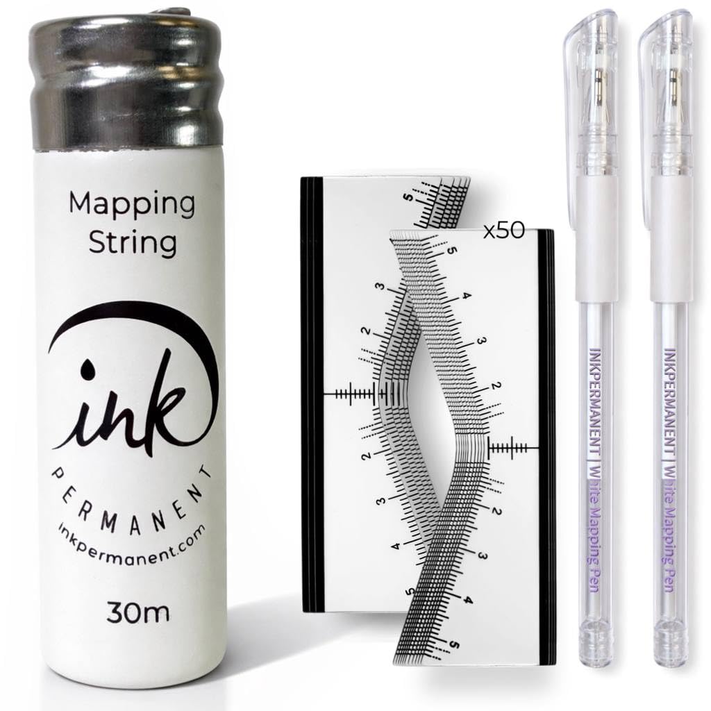 Ink Permanent front packaging showing complete eyebrow mapping kit for quick setup and organization