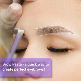 Ink Permanent being used on a client for clear visible brow mapping guidance