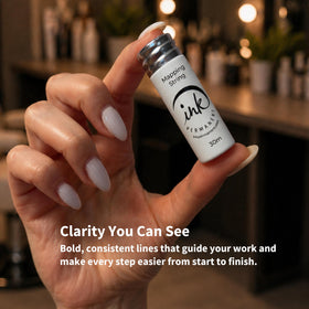 Ink Permanent string in use mapping an eyebrow for faster, accurate shaping
