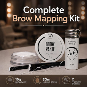 Ink Permanent white brow paste close-up showing creamy texture and high contrast