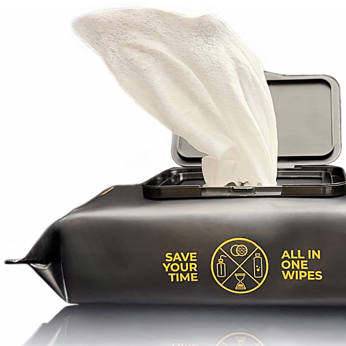 Ink Permanent wipes laid out with tattoo tools, streamlined-setup benefit