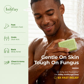Inlifay close-up of bar texture highlighting gentle moisturizing
