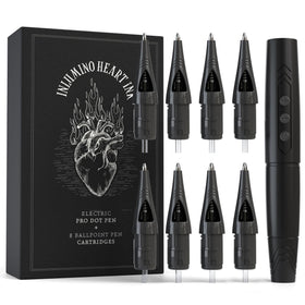 Inlumino Heart Ink pen front view showing ergonomic grip and professional balance