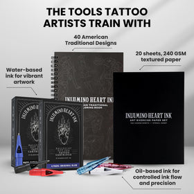 Inlumino Heart Ink studio lifestyle setup highlighting portable professional practice