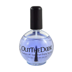INM Out the Door front bottle showing label and glossy clear finish benefit