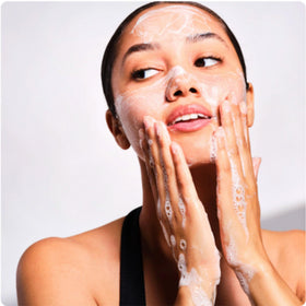 Innbeauty Project bottle on bathroom counter conveying daily routine hydration
