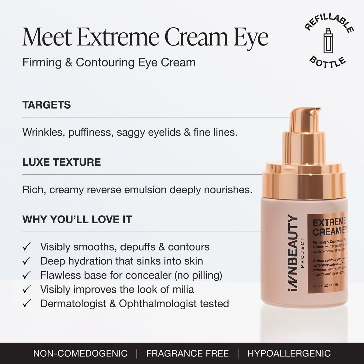 Innbeauty Project pump detail highlighting airless pump and freshness protection