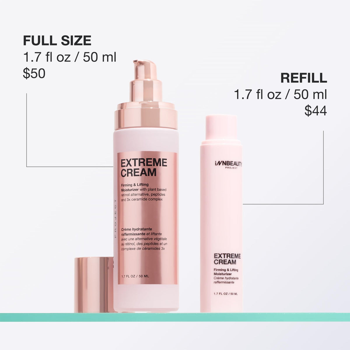 Innbeauty Project ingredients label highlighting peptides bio-retinol alternative and ceramides