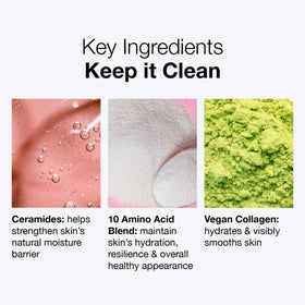 Innbeauty Project label close-up highlighting ceramides and amino acids benefits
