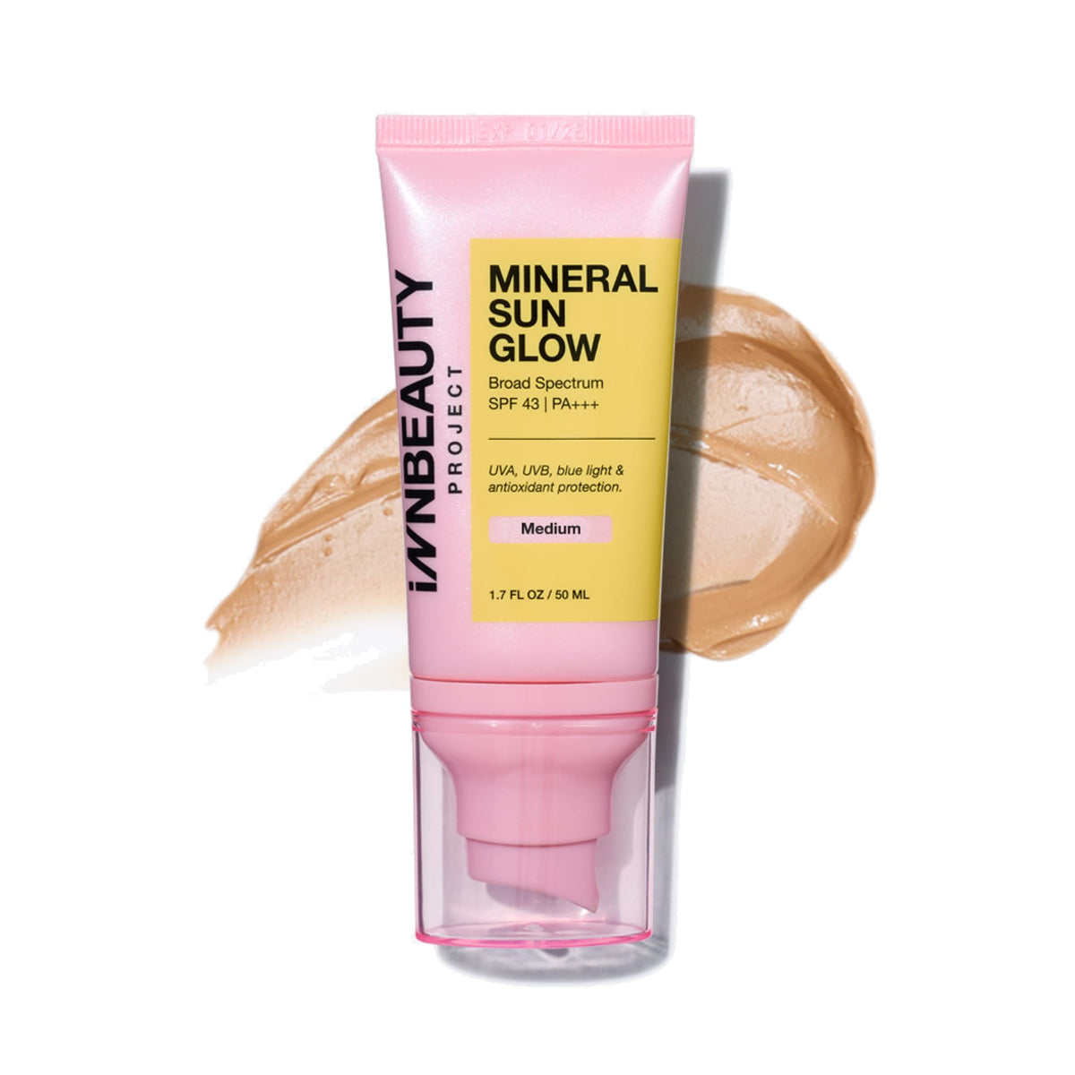 Innbeauty Project front packaging showing Medium tint and SPF 43 protection benefit