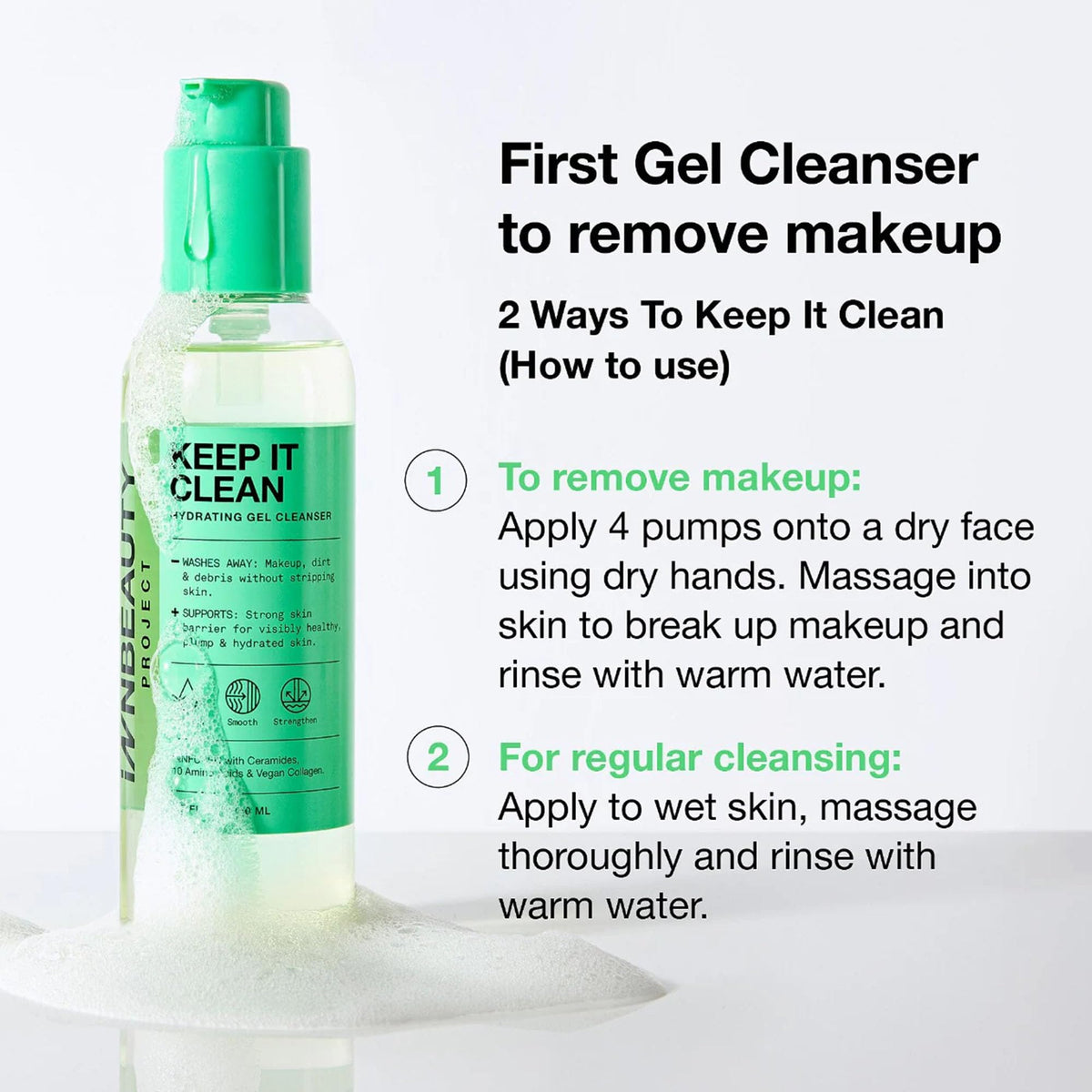 Innbeauty Project pump dispensing gel, showing smooth texture and easy use