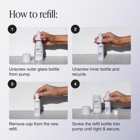 Innbeauty Project refill pod beside hand for size comparison and travel-friendly benefit