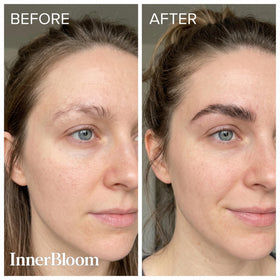 Innerbloom precision applicator tip for exact brow targeting and less mess