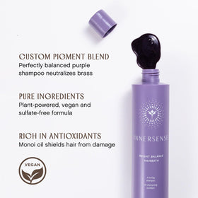 INNERSENSE bottle label detail highlighting organic ingredients and clean formulation