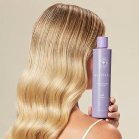 INNERSENSE shampoo lather close-up demonstrating gentle foam and effective toning