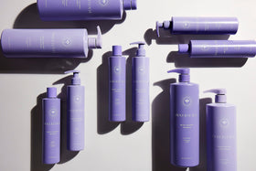 INNERSENSE product being applied to blonde hair to neutralize brass