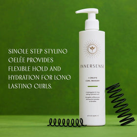 INNERSENSE gel texture close-up highlighting smooth slip and hydrating consistency for easier styling