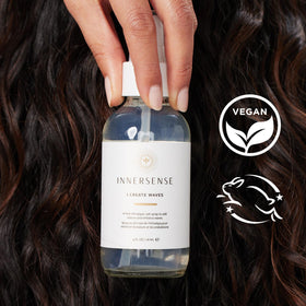INNERSENSE fine mist spray close-up demonstrating even application and lightweight hold