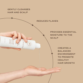 INNERSENSE combing conditioner through ends to strengthen and detangle