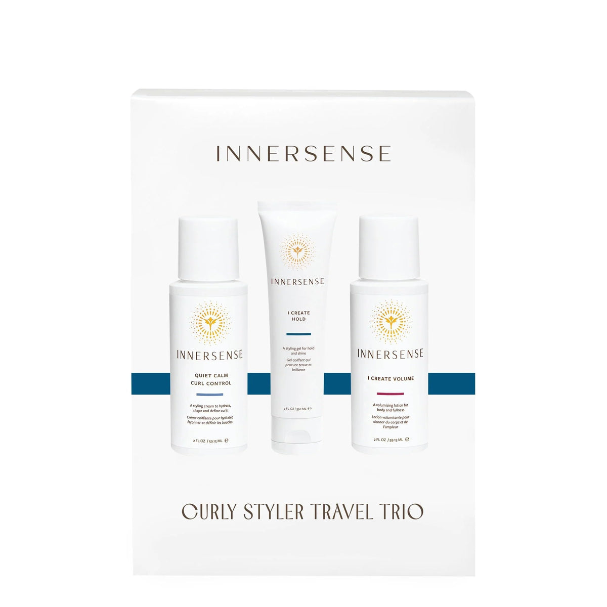 INNERSENSE before and after curls illustrating improved definition and manageability