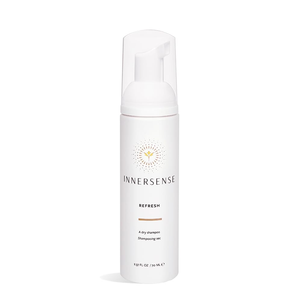 INNERSENSE dry shampoo front packaging showing label and size 2.4 oz, promotes clean ingredients