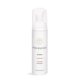 INNERSENSE dry shampoo front packaging showing label and size 2.4 oz, promotes clean ingredients